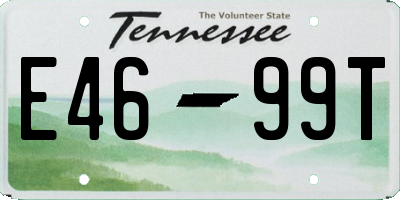 TN license plate E4699T