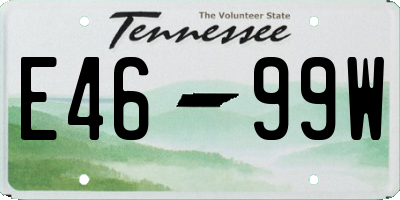 TN license plate E4699W