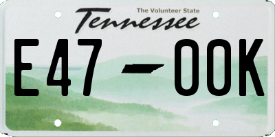TN license plate E4700K