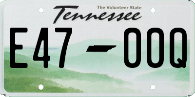 TN license plate E4700Q