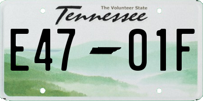 TN license plate E4701F
