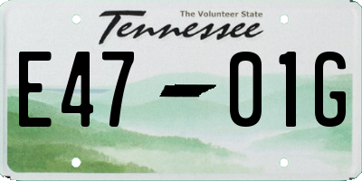 TN license plate E4701G