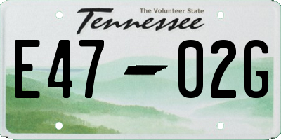 TN license plate E4702G