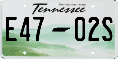TN license plate E4702S