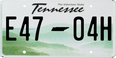 TN license plate E4704H