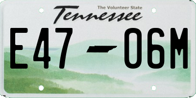 TN license plate E4706M
