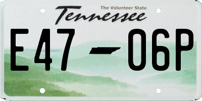 TN license plate E4706P