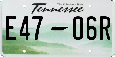 TN license plate E4706R