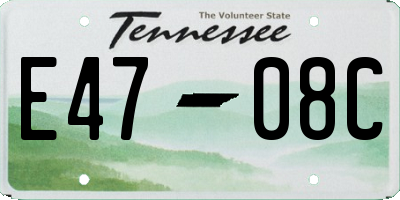 TN license plate E4708C