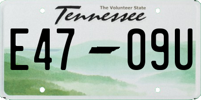 TN license plate E4709U