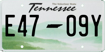 TN license plate E4709Y