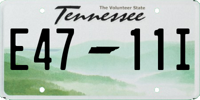 TN license plate E4711I