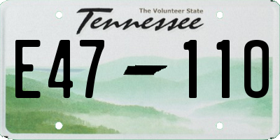 TN license plate E4711O