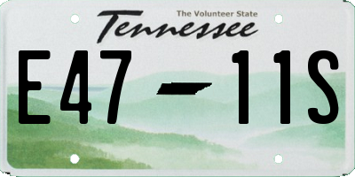 TN license plate E4711S
