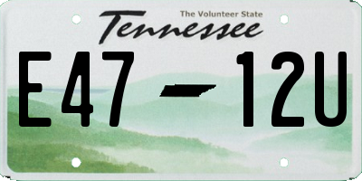 TN license plate E4712U