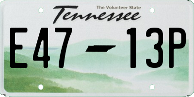 TN license plate E4713P