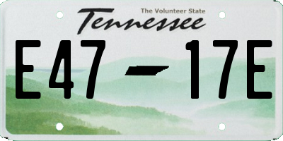 TN license plate E4717E