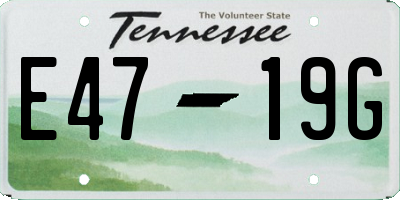 TN license plate E4719G