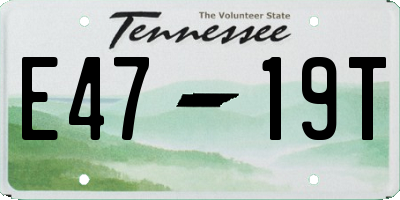 TN license plate E4719T