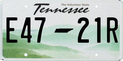 TN license plate E4721R