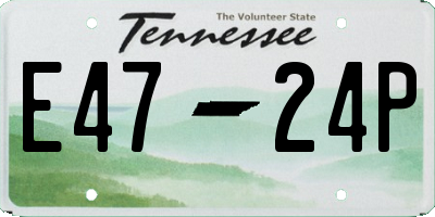 TN license plate E4724P
