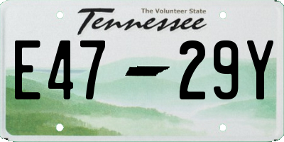 TN license plate E4729Y