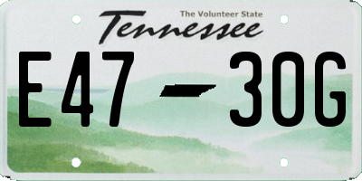 TN license plate E4730G