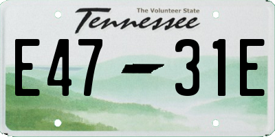 TN license plate E4731E