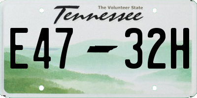 TN license plate E4732H