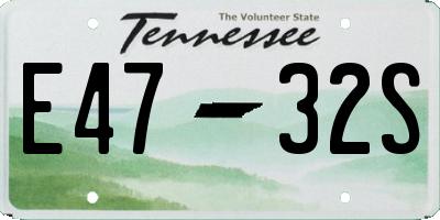 TN license plate E4732S