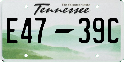 TN license plate E4739C