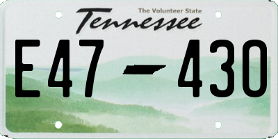 TN license plate E4743O