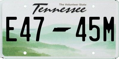 TN license plate E4745M