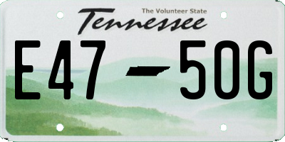 TN license plate E4750G