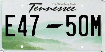 TN license plate E4750M