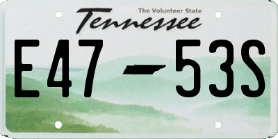 TN license plate E4753S