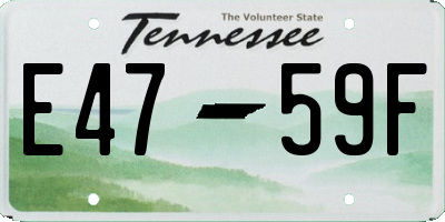 TN license plate E4759F