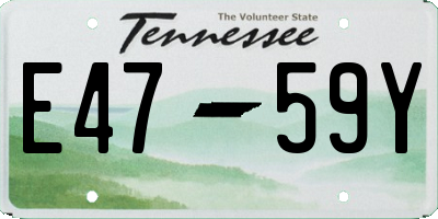 TN license plate E4759Y