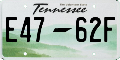 TN license plate E4762F