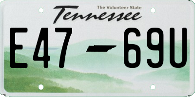 TN license plate E4769U