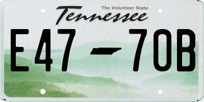 TN license plate E4770B