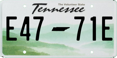 TN license plate E4771E