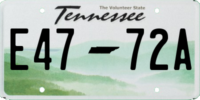 TN license plate E4772A