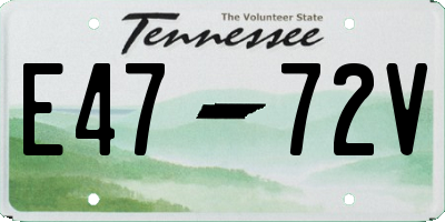 TN license plate E4772V