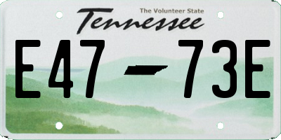 TN license plate E4773E