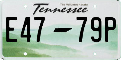 TN license plate E4779P