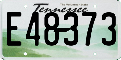 TN license plate E48373
