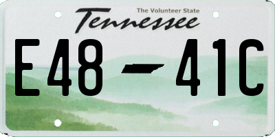 TN license plate E4841C