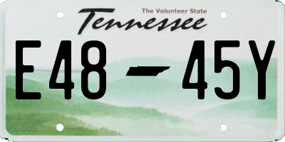 TN license plate E4845Y