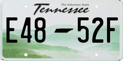 TN license plate E4852F